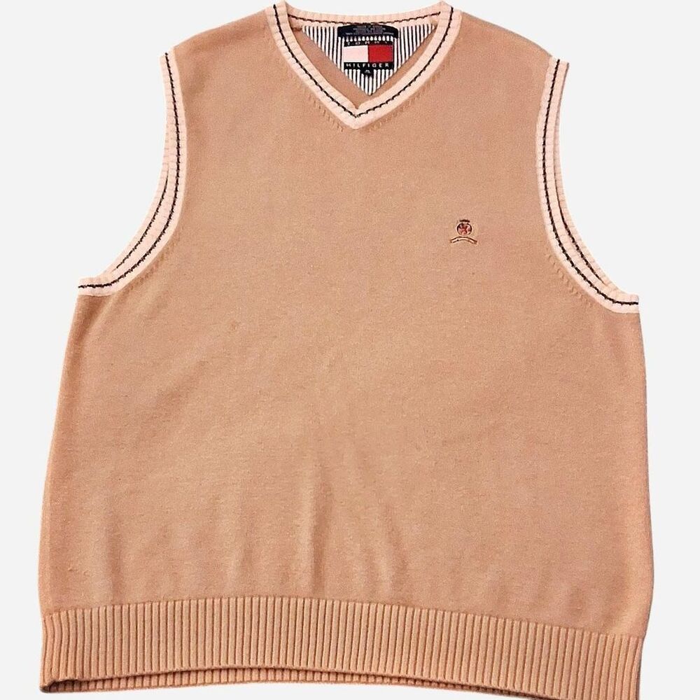 Tommy-hilfiger Women's Tan and White Jumper